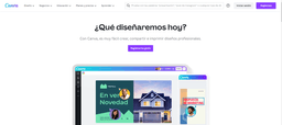 Regístrate en Canva para poder crear tu futura web.