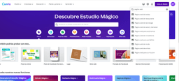 Selecciona tu plantilla para tu futura web en canva