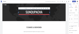 Imagen de personalización de tu sitio en Google sites