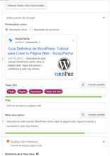 Yoast Seo te brinda muchas opciones para optimizar tu pagina a crear en cuanto a SEO se trata